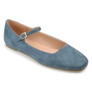 Journee Collection Flats Blue Suede Mary Jane